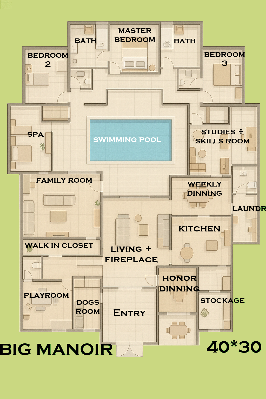 blueprint : big manoir